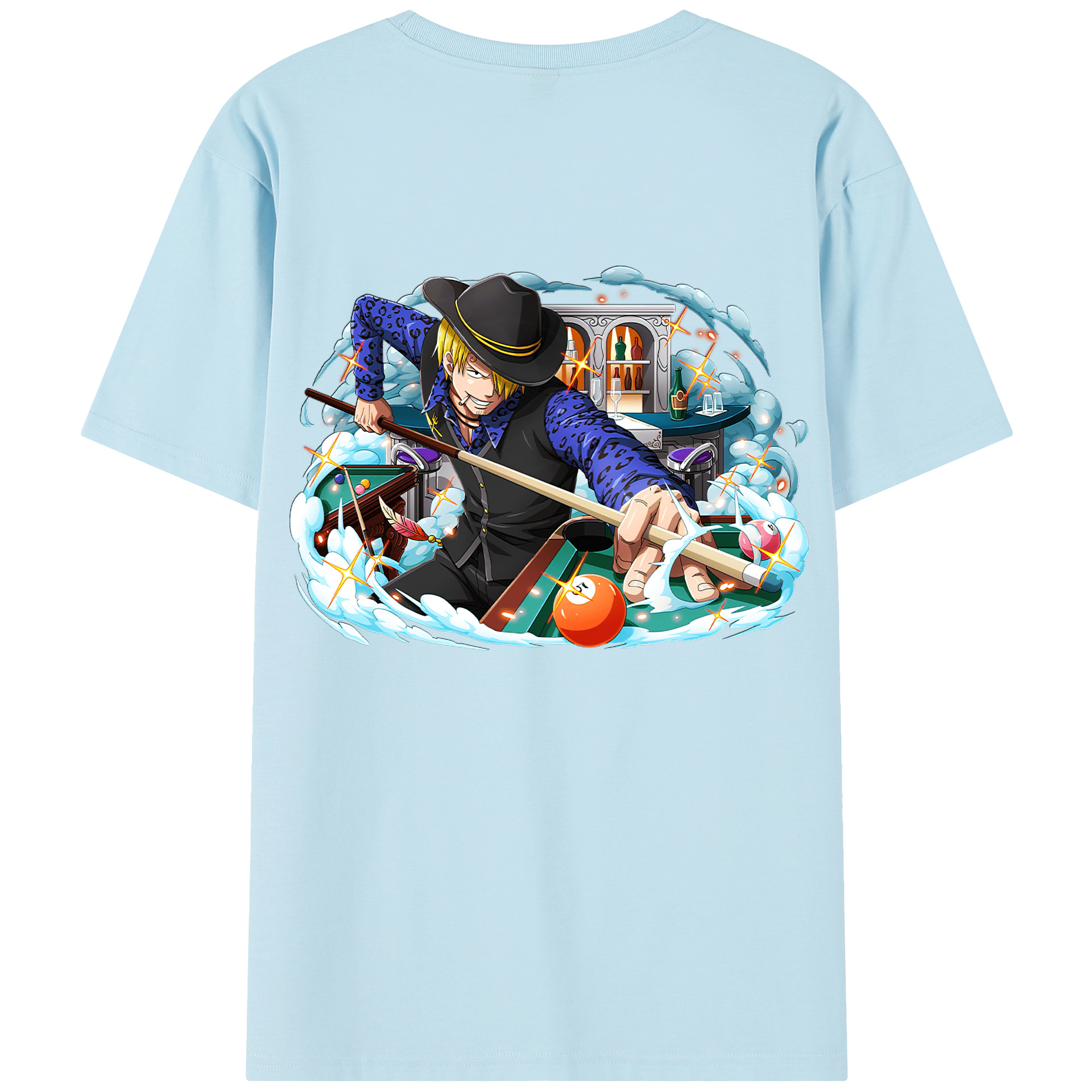 ワンピース サンジ ONE PIECE Sanji 綿100％半袖Tシャツ（背面プリント）